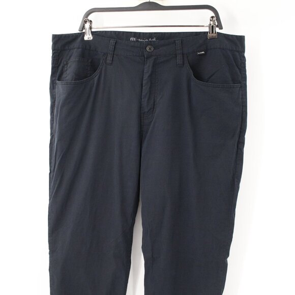 Travis Mathew Pants Mens 38 Straight Leg Mid Rise Black Tencel Cotton Blend Golf - Picture 2 of 13